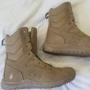 Mens Volcom Stone Force Leather Combat Boots New Without Laces Leather Size 15